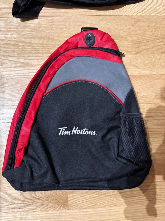 Tim Hortons Other - Tim Hortons Red, Black & Gray Sling Backpack